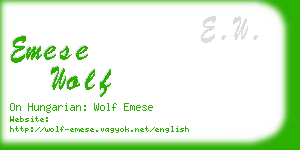 emese wolf business card